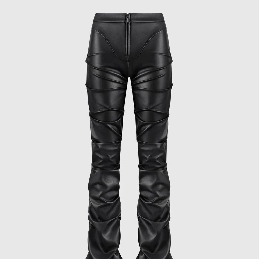 Black Faux Leather Pants Manière De Voir
